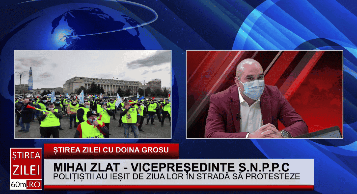 Mihai Zlat, vicepreședinte S.N.P.P.C: “Polițiștii au ieșit în stradă să protesteze pentru nerespectarea angajamentelor guvernului”