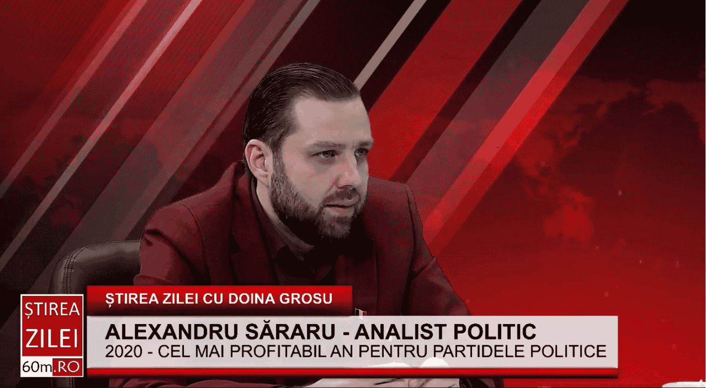 Alexandru Săraru: “Tot timpul au fost bani în politică, dar este un lucru cinic că în pandemie au existat cele mai mare finanțări pentru partidele politice”