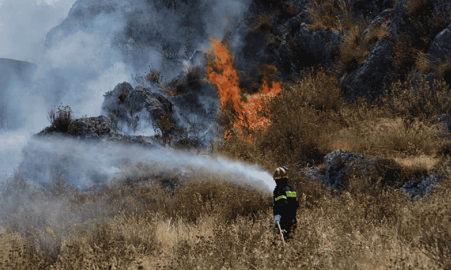 Imagini dramatice din Grecia devastată de incendii. Atena este înconjurată de flăcări